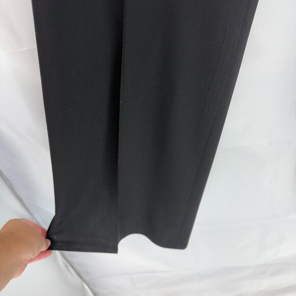 Lafayette 148 Women 12 Wide Leg Pant Delancey Trouser Black Minimal Work Dress - Picture 2 of 12